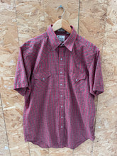 Vintage 80s Ely Cattleman Tall Man Red Plaid Western Cowboy Shirt Size L